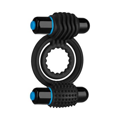 DOC JOHNSON - OPTIMALE – ANEL DUPLO EM C VIBRATÓRIO PRETO