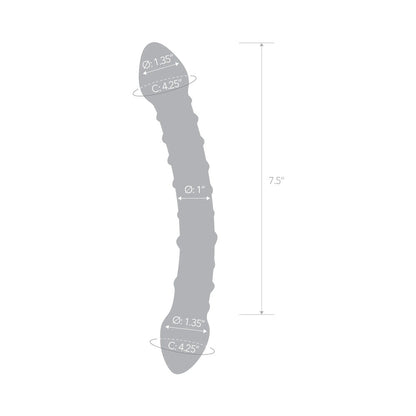 ELECTRIC EEL - DILDO DE VIDRO DOUBLE TROUBLE DE 10 POL.