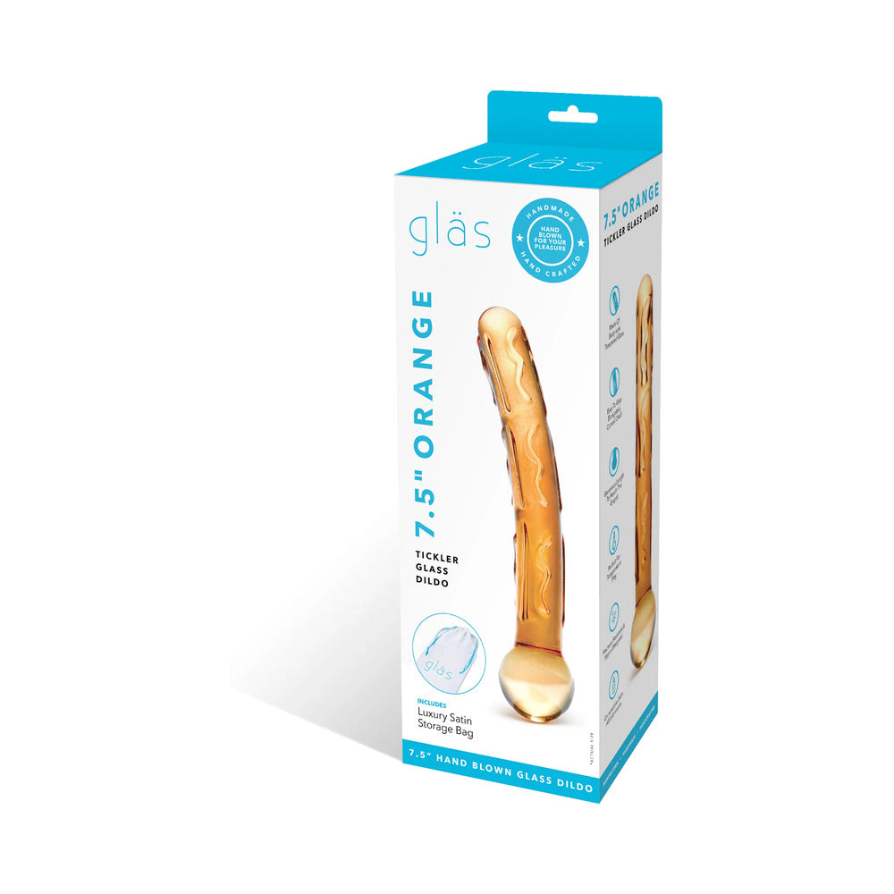 ELECTRIC EEL - DILDO DE VIDRO ORANGE TICKLER 7.5 POL.