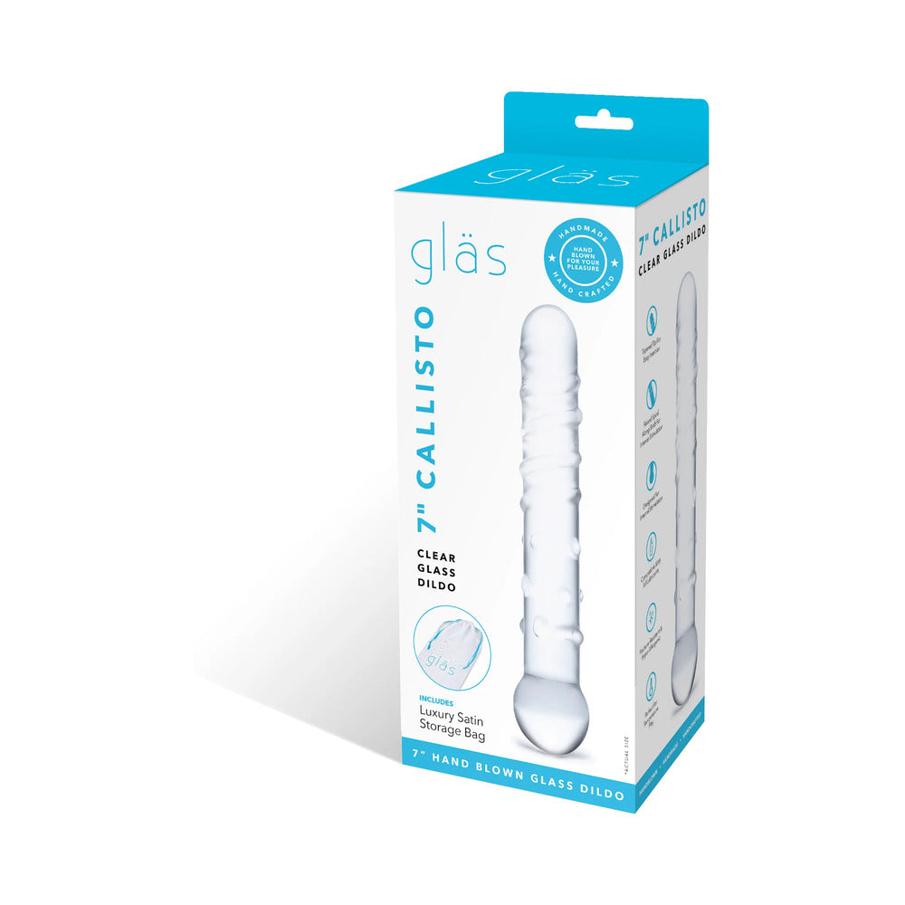 ELECTRIC EEL - GLAS 7 IN. CALLISTO CLEAR GLASS DILDO