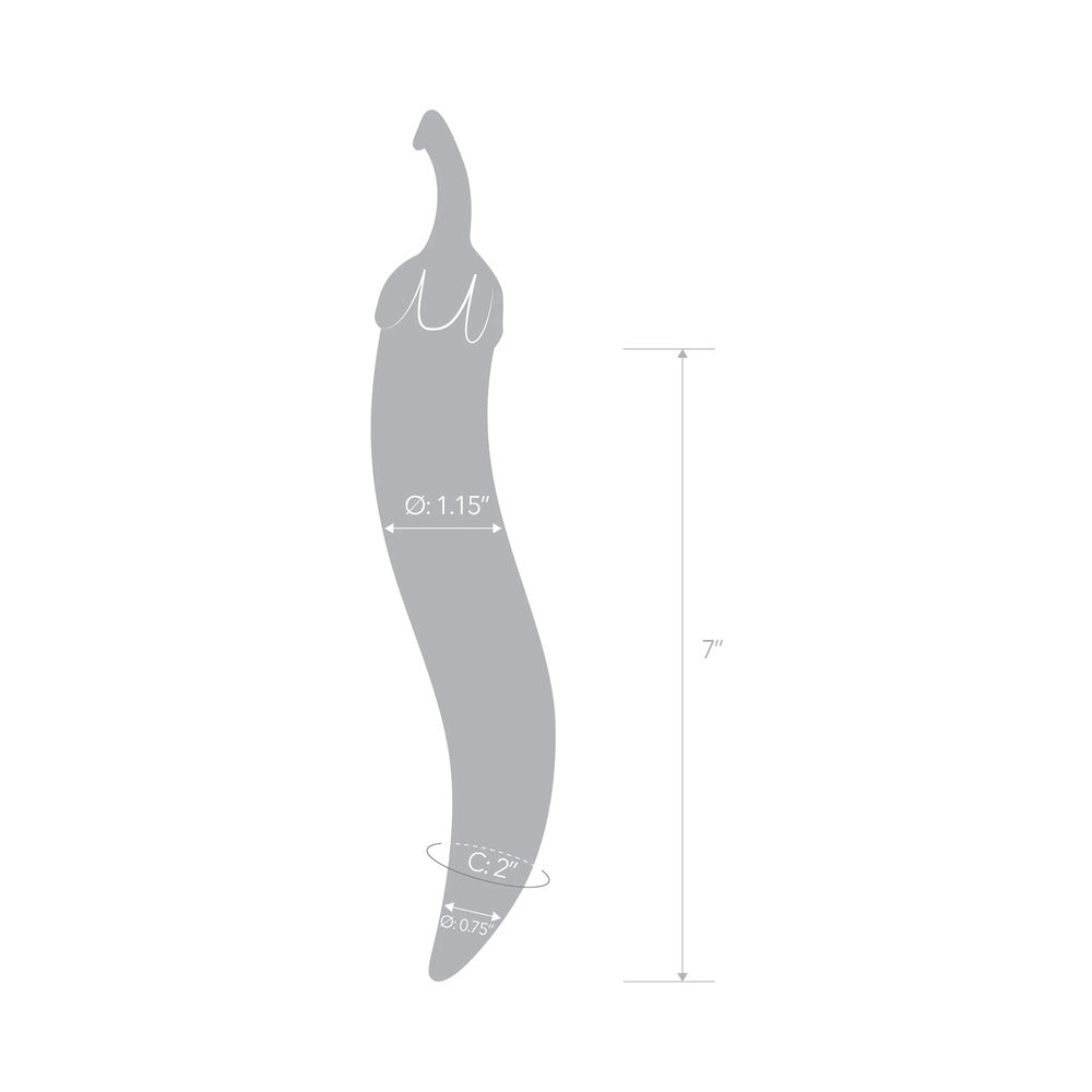 ELECTRIC EEL - DILDO GLAS NATURALS CHILI PEPPER 8.25 POL.