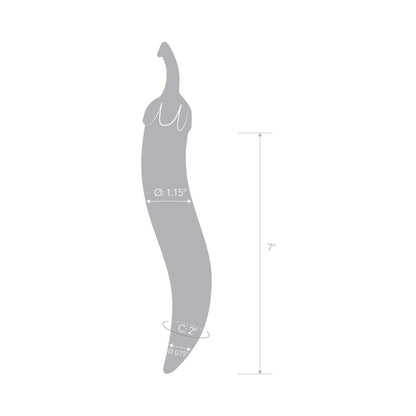 ELECTRIC EEL - DILDO GLAS NATURALS CHILI PEPPER 8.25 POL.