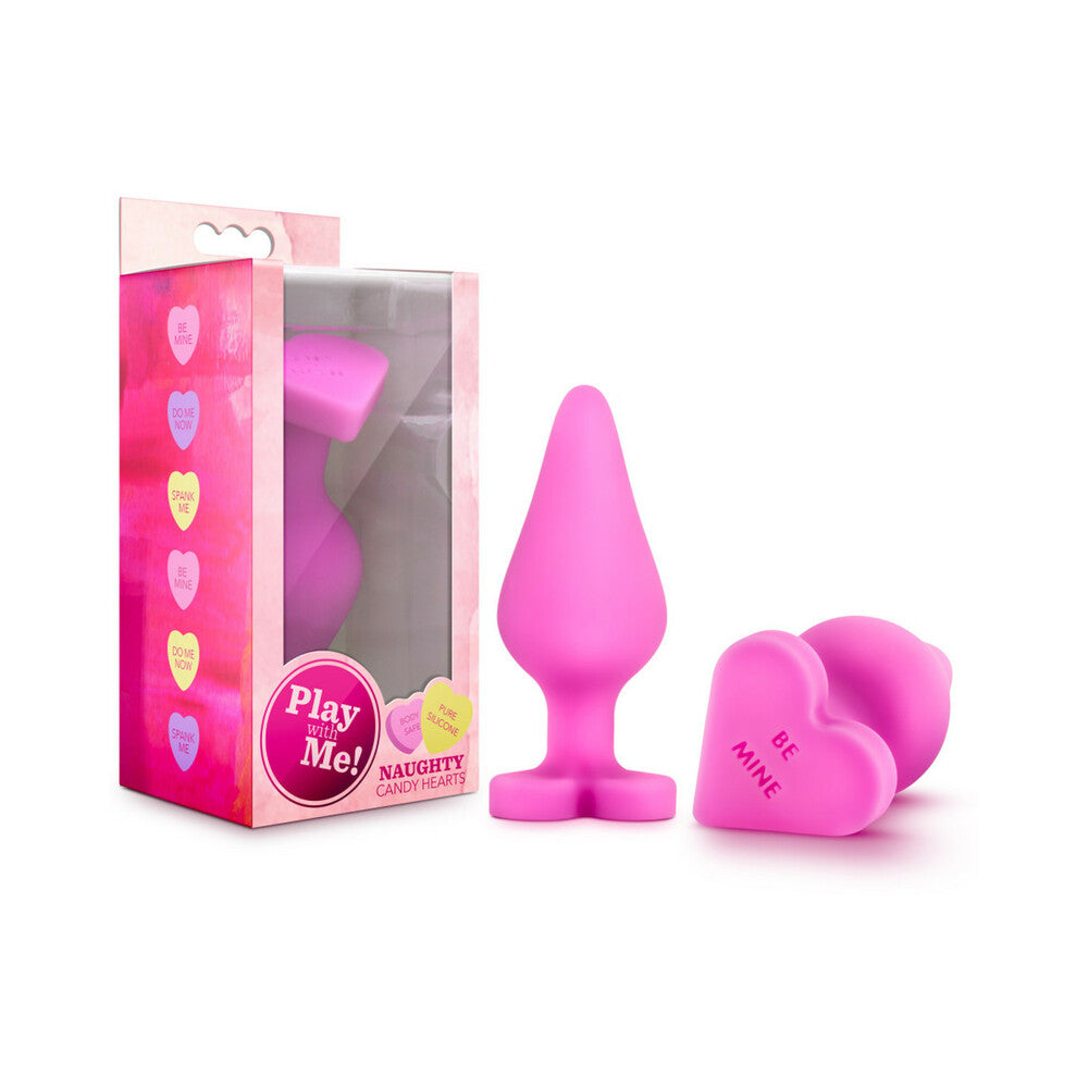 BLUSH - PLAY WITH ME NAUGHTY CANDY HEARTS 'BE MINE' ANAL PLUG PINK