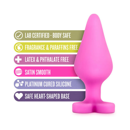 BLUSH - PLAY WITH ME NAUGHTY CANDY HEARTS 'BE MINE' ANAL PLUG PINK