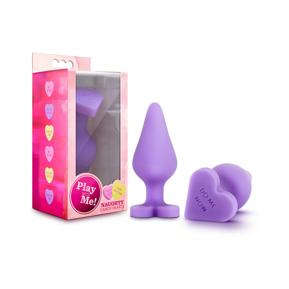 BLUSH - PLAY WITH ME NAUGHTY CANDY HEARTS 'DO ME NOW' ANAL PLUG PURPLE