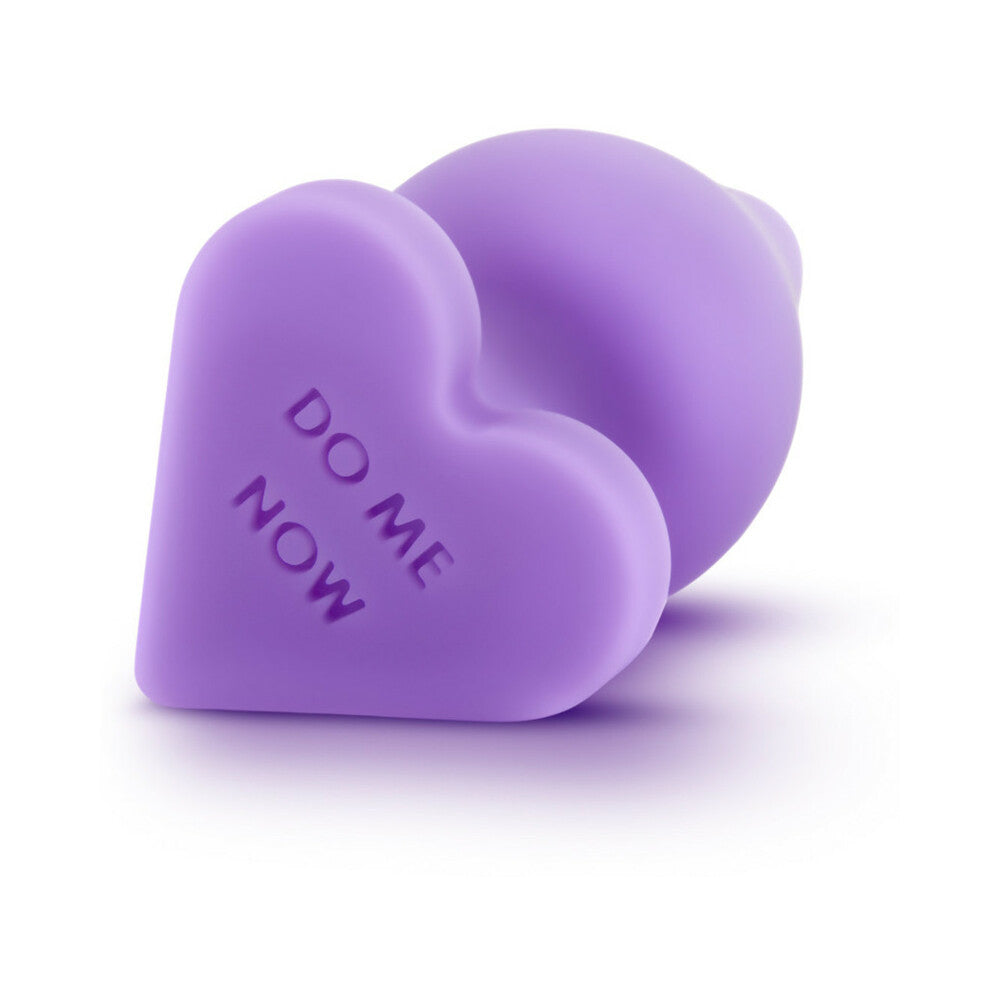 BLUSH - PLAY WITH ME NAUGHTY CANDY HEARTS 'DO ME NOW' ANAL PLUG PURPLE