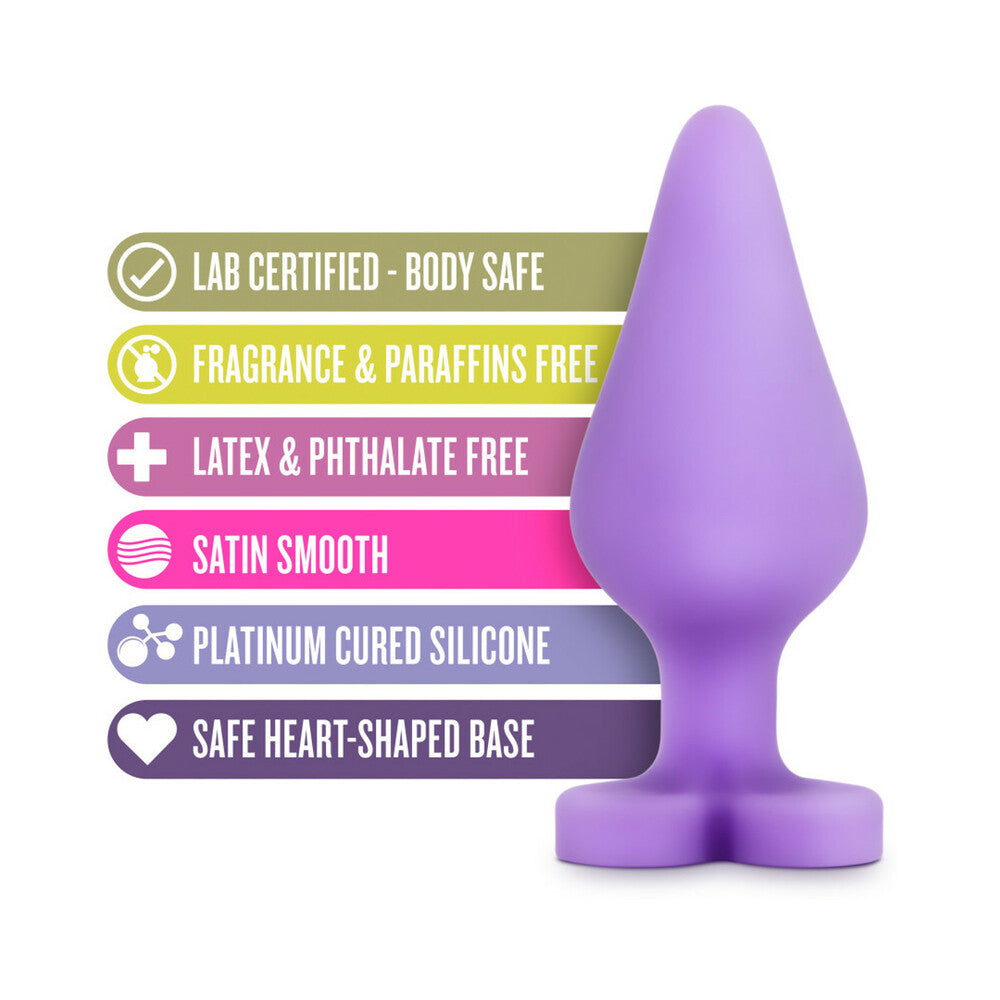 BLUSH - PLAY WITH ME NAUGHTY CANDY HEARTS 'DO ME NOW' ANAL PLUG PURPLE