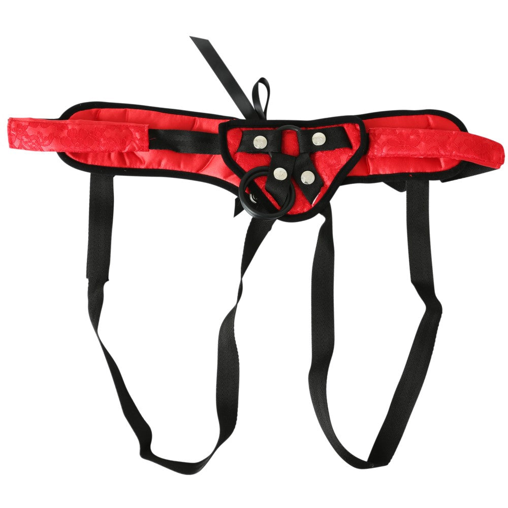 SPORTSHEETS - CORPETE DE ATACAR COM TANGAS AJUSTÁVEIS SUNSET LACE VERMELHO