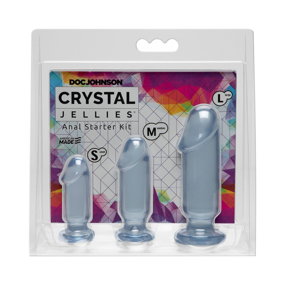 DOC JOHNSON - CRYSTAL JELLIES  ANAL STARTER KIT CLEAR
