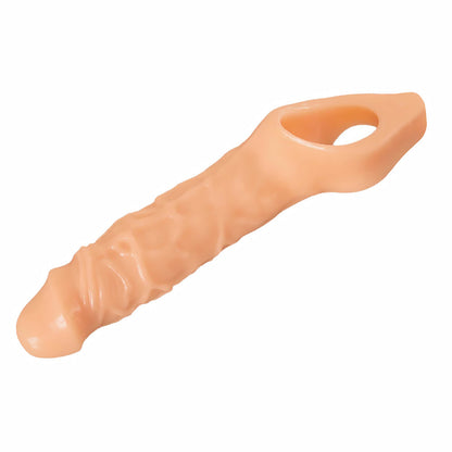 XR BRANDS - SIZE MATTERS REALLY AMPLE PENIS ENHANCER SHEATH BEIGE