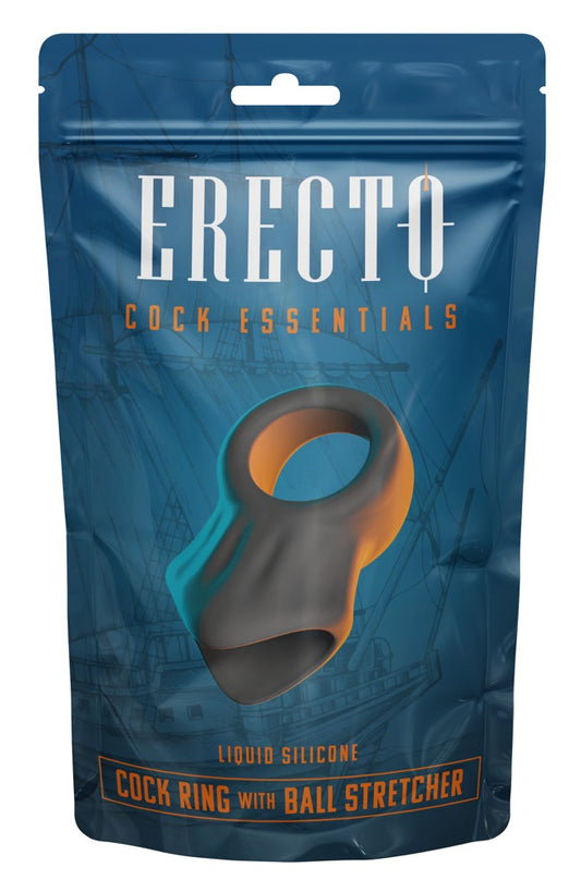 ERECTO - COCK RING WITH BALL STRETCHER