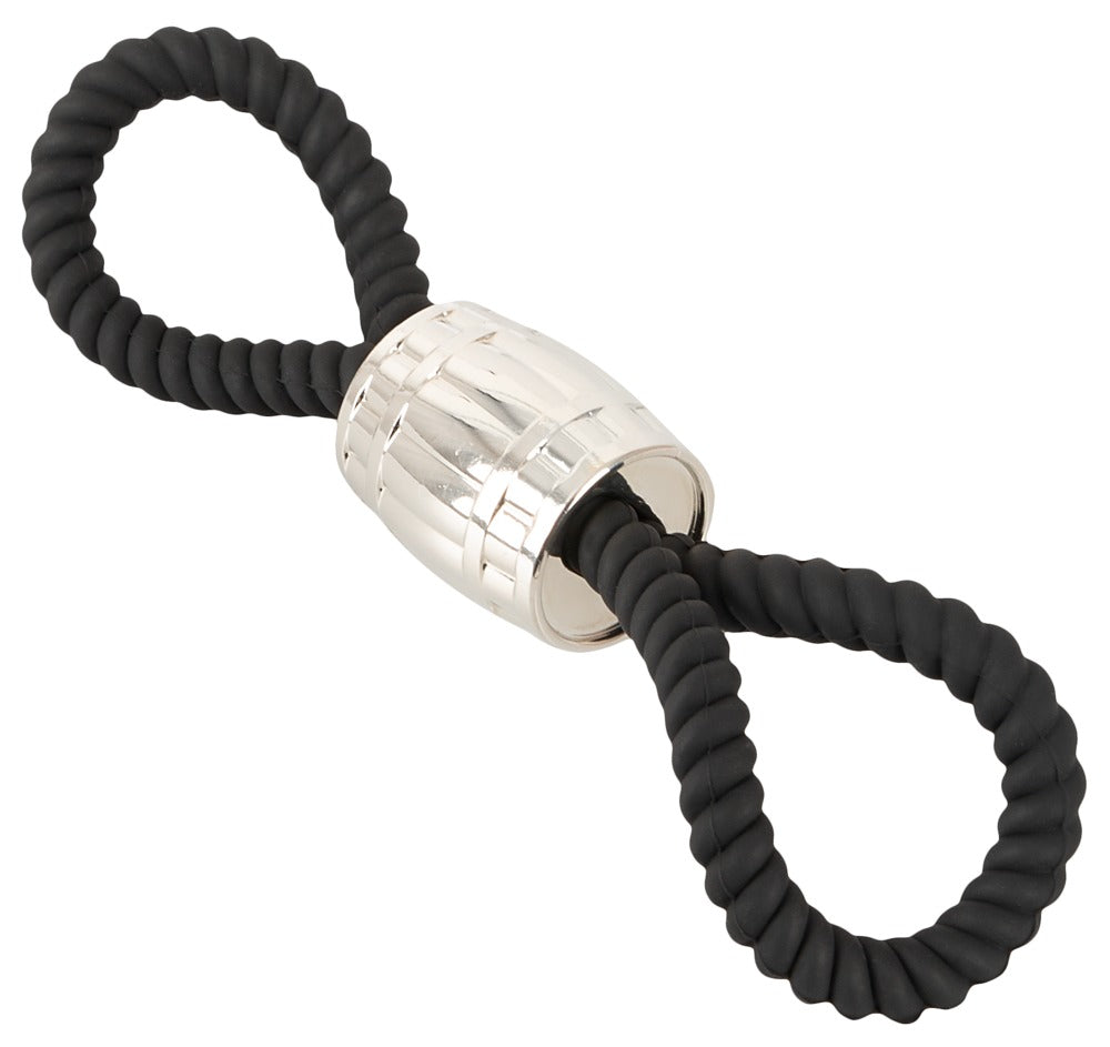 REBEL - HEAVY ROPE COCK STRAP WITH TWO LOOPS