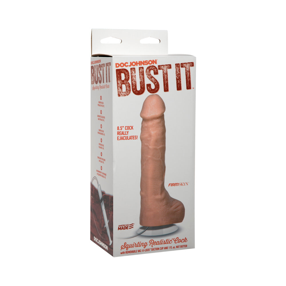 DOC JOHNSON - BUST IT SQUIRTING REALISTIC COCK W/ 1OZ NUT BUTTER
