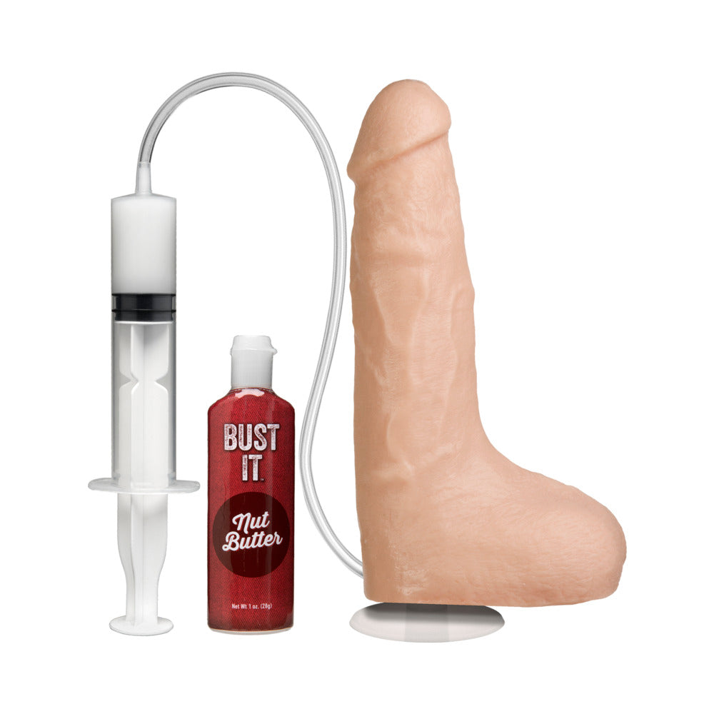 DOC JOHNSON - BUST IT SQUIRTING REALISTIC COCK W/ 1OZ NUT BUTTER