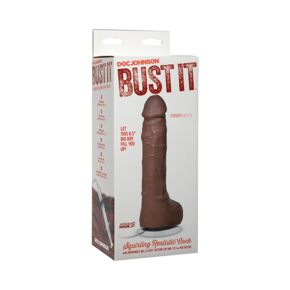 DOC JOHNSON - BUST IT SQUIRTING REALISTIC COCK W/ 1OZ NUT BUTTER