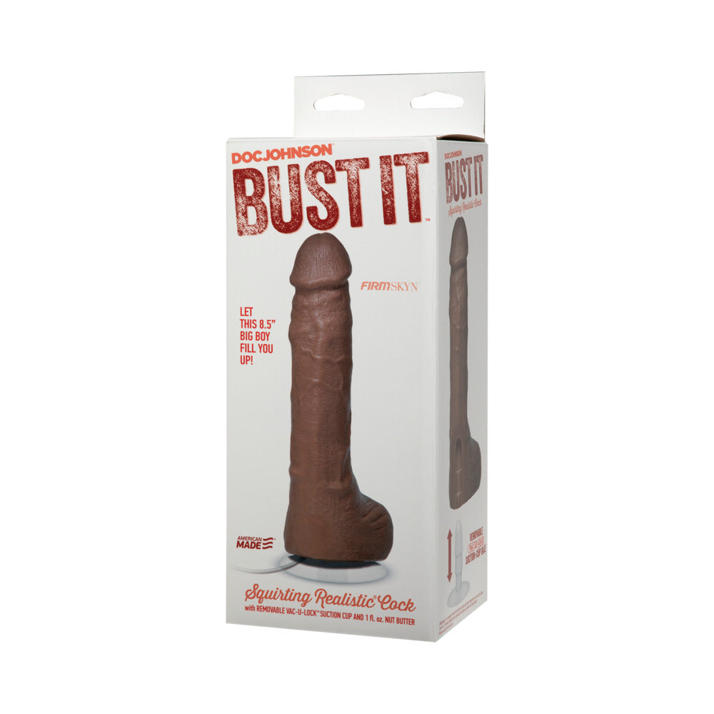 DOC JOHNSON - BUST IT SQUIRTING REALISTIC COCK W/ 1OZ NUT BUTTER