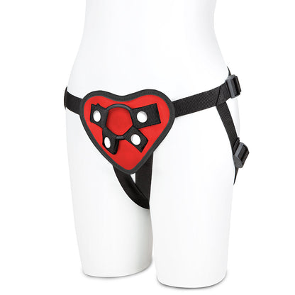 ELECTRIC EEL - ARNÊS STRAP-ON CORAÇÃO VERMELHO LUX FETISH