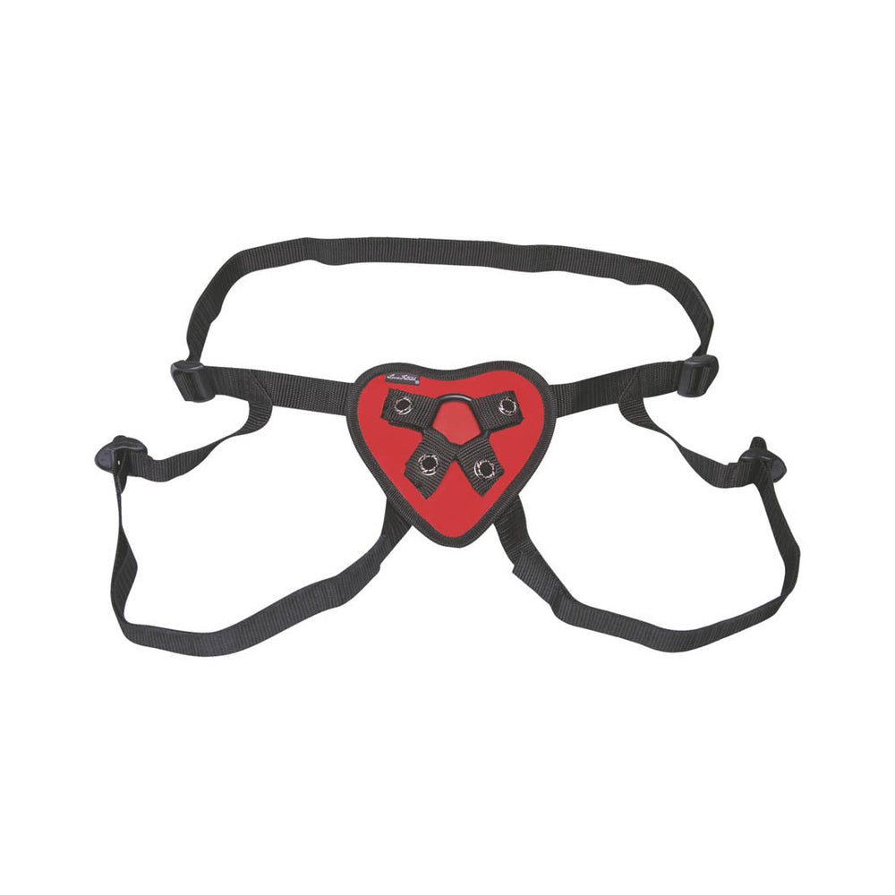ELECTRIC EEL - ARNÊS STRAP-ON CORAÇÃO VERMELHO LUX FETISH