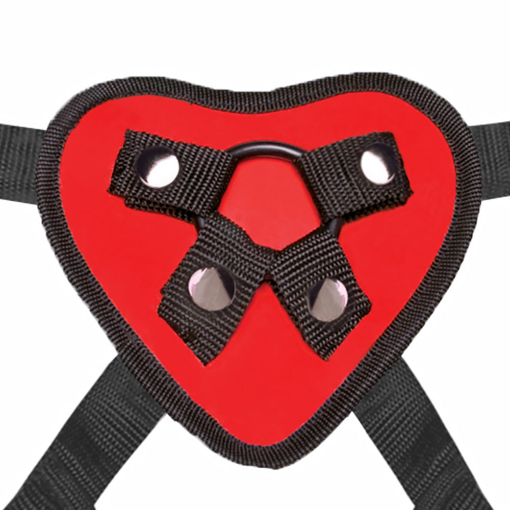 ELECTRIC EEL - ARNÊS STRAP-ON CORAÇÃO VERMELHO LUX FETISH