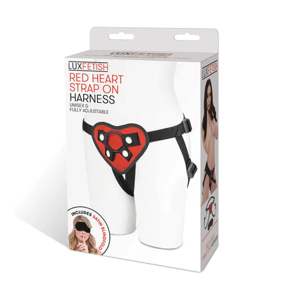 ELECTRIC EEL - ARNÊS STRAP-ON CORAÇÃO VERMELHO LUX FETISH