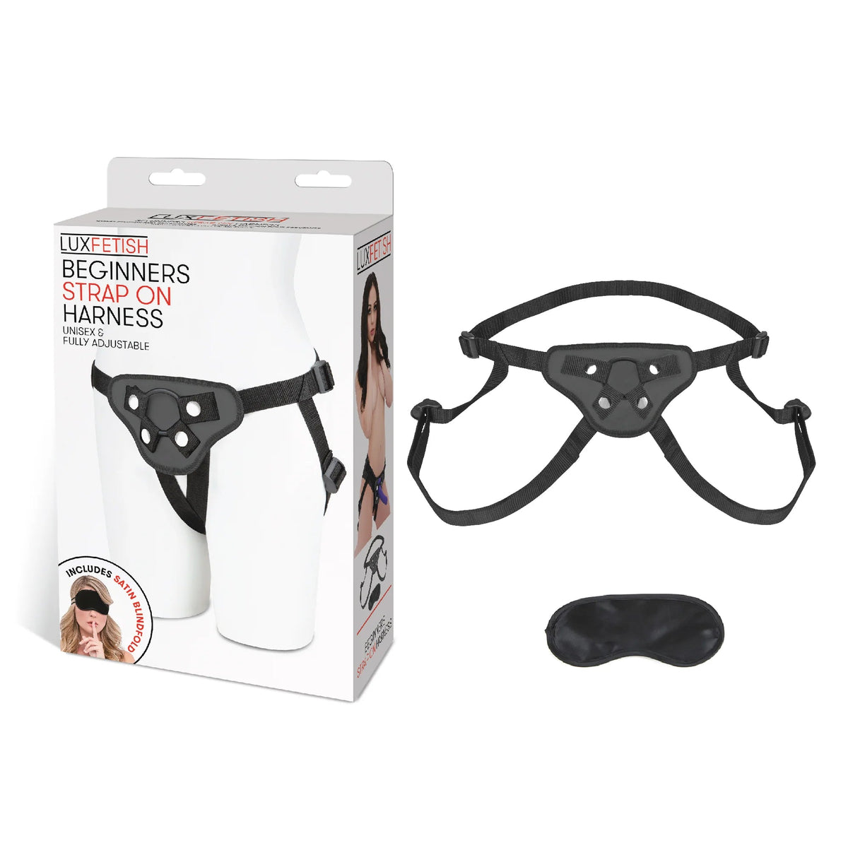 ELECTRIC EEL - LUX FETISH BEGINNERS STRAP-ON HARNESS BLACK