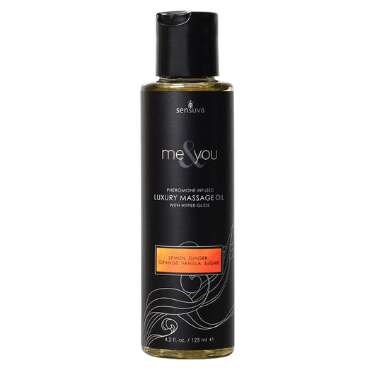 SENSUVA - ME & YOU PHEROMONE-INFUSED LUXURY MASSAGE OIL SUGAR AND CITRUS 4.2 OZ.