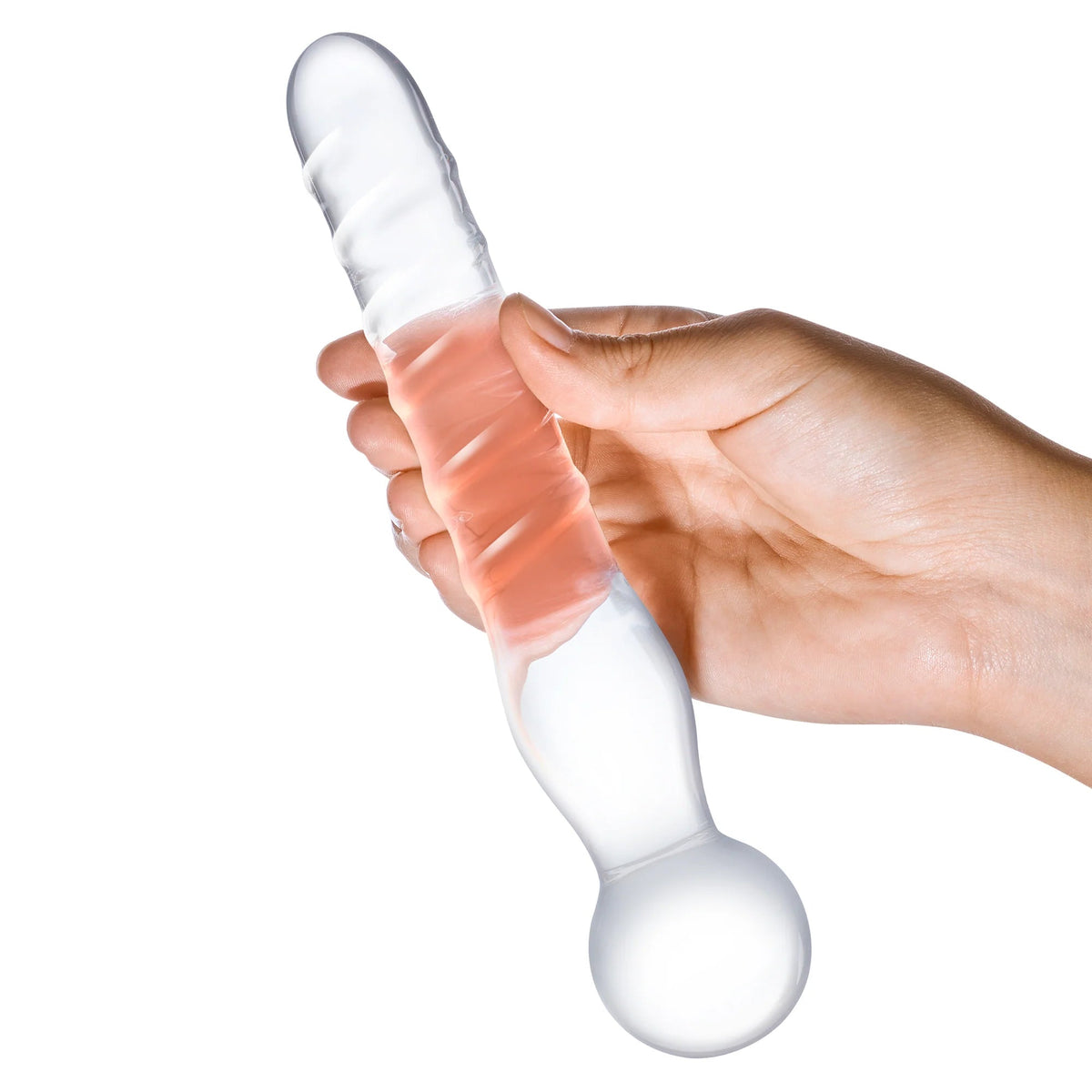 ELECTRIC EEL - DILDO DE VIDRO TRANSPARENTE JOYSTICK 8 POL. GLAS