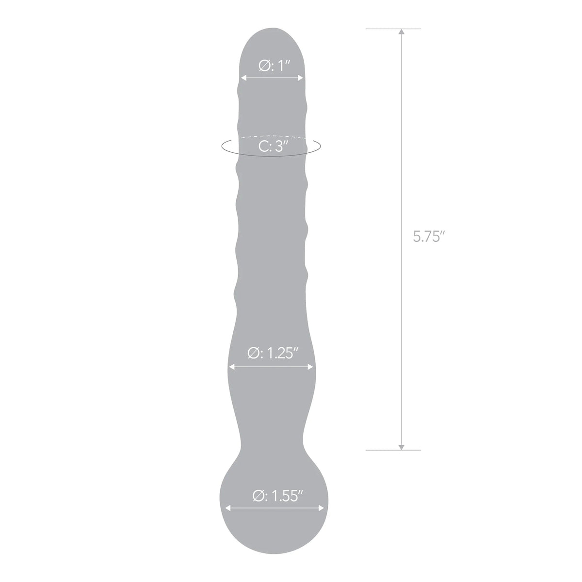 ELECTRIC EEL - DILDO DE VIDRO TRANSPARENTE JOYSTICK 8 POL. GLAS