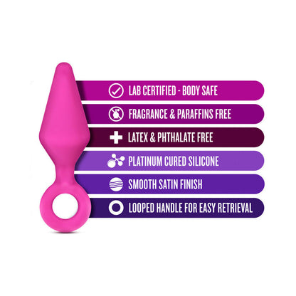 BLUSH - LUXE CANDY RIMMER 3-PIECE SILICONE ANAL PLUG KIT PINK