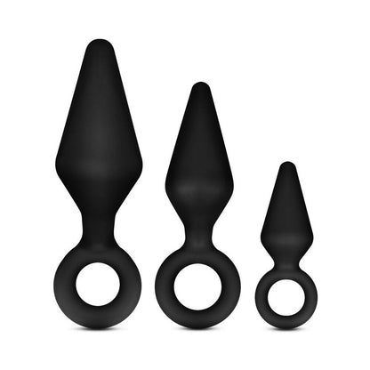 BLUSH - LUXE NIGHT RIMMER 3-PIECE SILICONE ANAL PLUG KIT BLACK