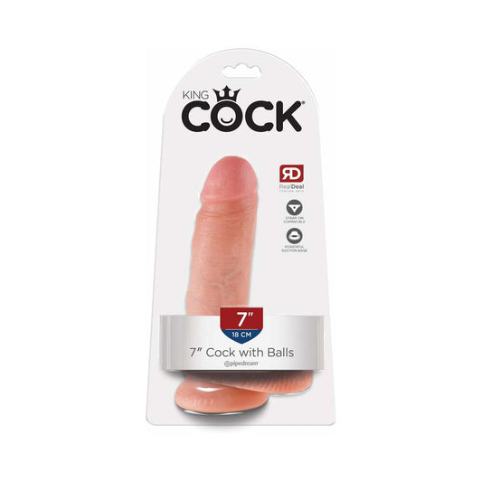 PIPEDREAM - COCK 7 IN. COCK WITH BALLS REALISTIC SUCTION CUP DILDO