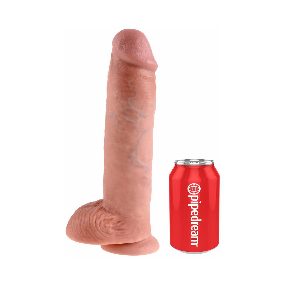 PIPEDREAM - KING COCK 11 IN. REALISTIC SUCTION CUP DILDO WITH BALLS BEIGE