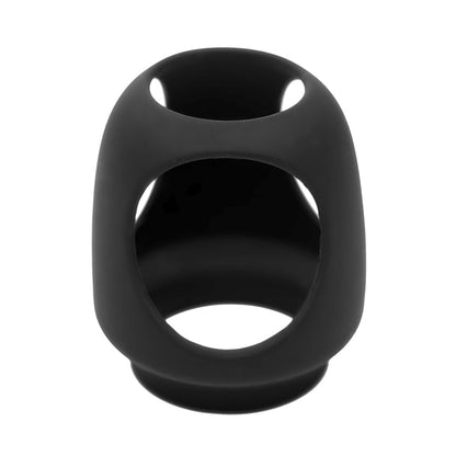 XR BRANDS - WAND ESSENTIALS SILICONE STRAP CAP WAND HARNESS FOR DILDOS BLACK