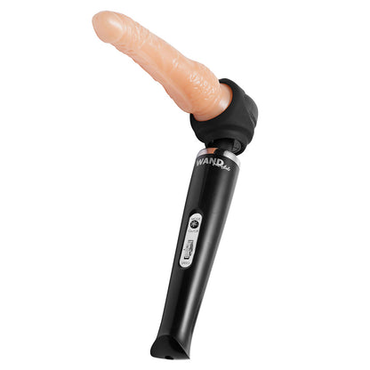 XR BRANDS - WAND ESSENTIALS SILICONE STRAP CAP WAND HARNESS FOR DILDOS BLACK