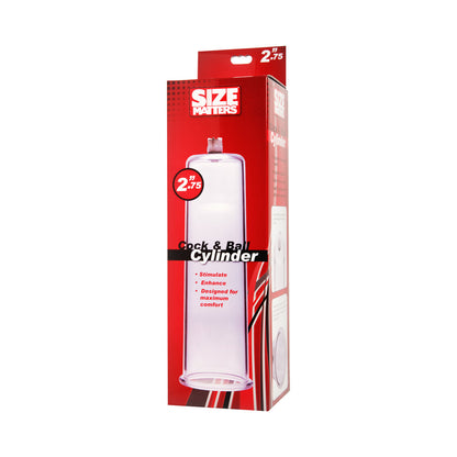 XR BRANDS - SIZE MATTERS COCK AND BALL CYLINDER 2.75 IN. X 11 IN. CLEAR