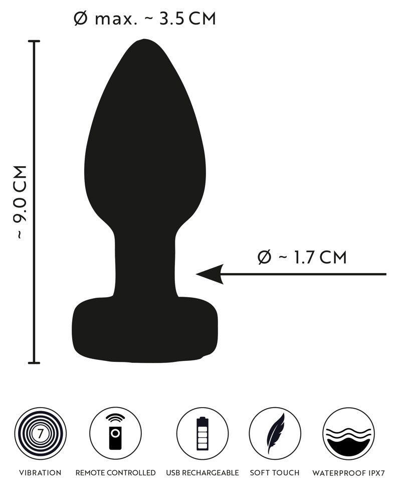 ANOS - RC FLASHING BUTT PLUG WITH VIBRATION