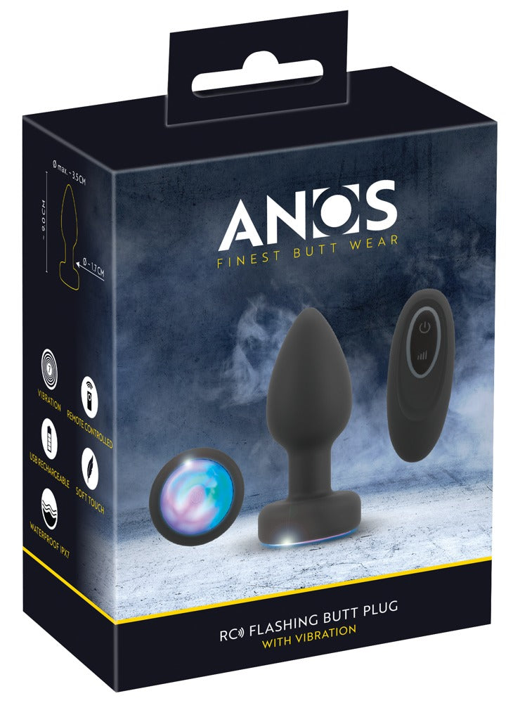 ANOS - RC FLASHING BUTT PLUG WITH VIBRATION