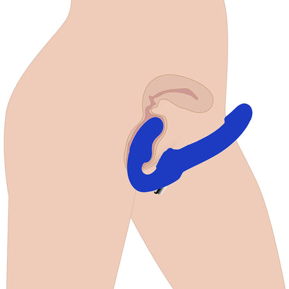 XR BRANDS - STRAP U REVOLVER II STRAPLESS STRAP-ON DILDO BLUE