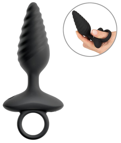 ANOS - FLEXIBLE BUTT PLUG TWISTED DESIGN WITH VIBRATIONS