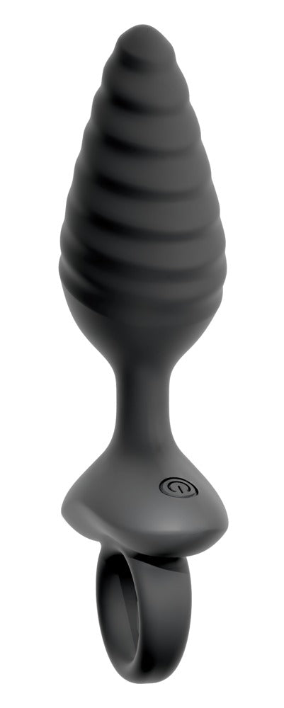 ANOS - FLEXIBLE BUTT PLUG TWISTED DESIGN WITH VIBRATIONS