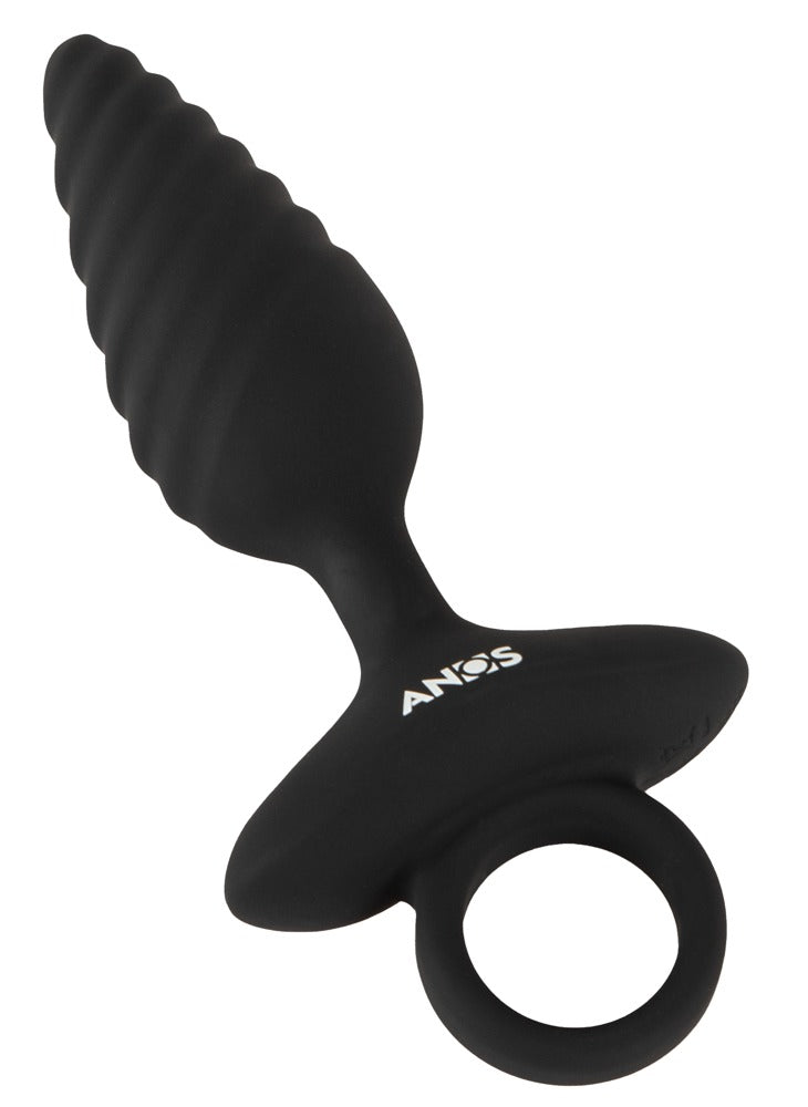ANOS - FLEXIBLE BUTT PLUG TWISTED DESIGN WITH VIBRATIONS