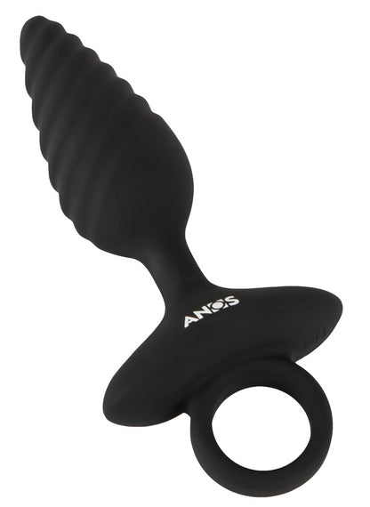 ANOS - FLEXIBLE BUTT PLUG TWISTED DESIGN WITH VIBRATIONS