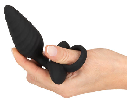 ANOS - FLEXIBLE BUTT PLUG TWISTED DESIGN WITH VIBRATIONS