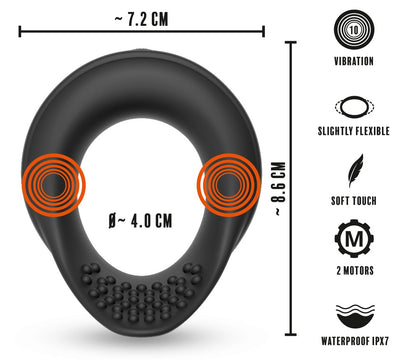 REBEL - BALL RING WITH VIBRATION