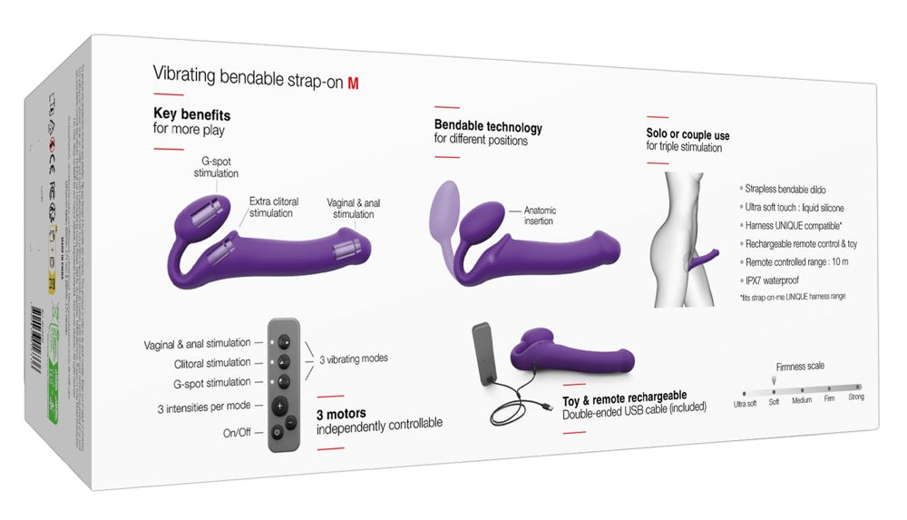 STRAP-ON-ME - VIBRATING BENDABLE STRAP-ON