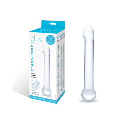 ELECTRIC EEL - DILDO DE VIDRO COM CABEÇA REALISTA GLAS 7 POL.