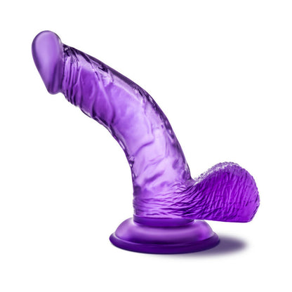 BLUSH - B YOURS SWEET 'N HARD 8 REALISTIC 6.5 IN. DILDO WITH BALLS PURPLE