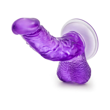 BLUSH - B YOURS SWEET 'N HARD 8 REALISTIC 6.5 IN. DILDO WITH BALLS PURPLE