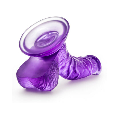 BLUSH - B YOURS SWEET 'N HARD 8 REALISTIC 6.5 IN. DILDO WITH BALLS PURPLE