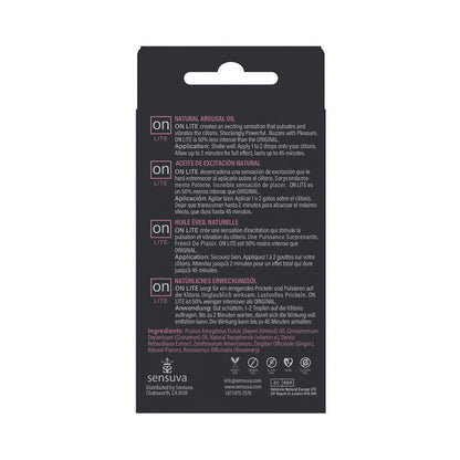 SENSUVA - ON LITE AROUSAL OIL 5 ML